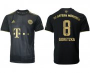 Wholesale Cheap Men 2021-2022 Club Bayern Munchen away aaa version black 8 Adidas Soccer Jersey