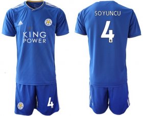 Wholesale Cheap Leicester City #4 Soyuncu Home Soccer Club Jersey