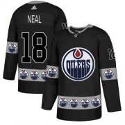 Wholesale Cheap Adidas Oilers #18 James Neal Black Authentic Team Logo Fashion Stitched NHL Jersey
