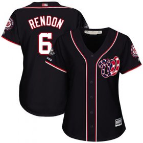 Wholesale Cheap Nationals #6 Anthony Rendon Navy Blue Alternate 2019 World Series Champions Women\'s Stitched MLB Jersey