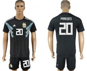 Wholesale Cheap Argentina #20 Paredes Away Soccer Country Jersey