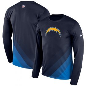 Wholesale Cheap Men\'s Los Angeles Chargers Nike Navy Sideline Legend Prism Performance Long Sleeve T-Shirt