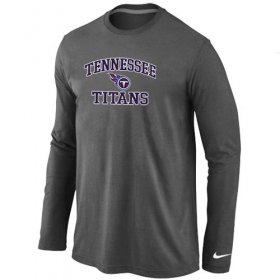 Wholesale Cheap Nike Tennessee Titans Heart & Soul Long Sleeve T-Shirt Dark Grey