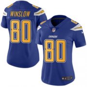 Wholesale Cheap Nike Chargers #80 Kellen Winslow Electric Blue Women's Stitched NFL Limited Rush Jersey