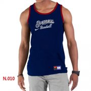 Wholesale Cheap Men's Nike Milwaukee Brewers Home Practice Tank Top Blue