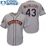 Wholesale Cheap Astros #43 Lance McCullers Grey Cool Base 2019 World Series Bound Stitched Youth MLB Jersey