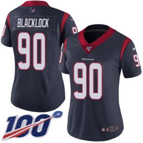 Wholesale Cheap Nike Texans #90 Ross Blacklock Navy Blue Team Color Women\'s Stitched NFL 100th Season Vapor Untouchable Limited Jersey