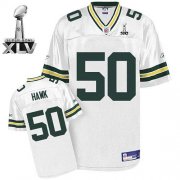 Wholesale Cheap Packers #50 A.J. Hawk White Super Bowl XLV Stitched NFL Jersey
