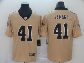 Wholesale Cheap Nike Saints #41 Alvin Kamara Gold Men\'s Stitched NFL Limited Inverted Legend Jersey