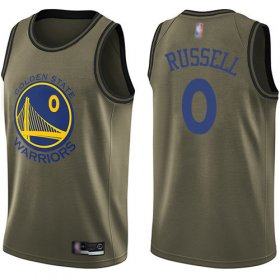 Wholesale Cheap Nike Warriors #0 D\'Angelo Russell Green NBA Swingman Salute to Service Jersey