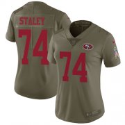 Wholesale Cheap Nike 49ers #74 Joe Staley Olive Women's Stitched NFL Limited 2017 Salute to Service Jersey