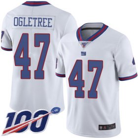 Wholesale Cheap Nike Giants #47 Alec Ogletree White Men\'s Stitched NFL Limited Rush 100th Season Jersey