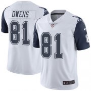 Wholesale Cheap Nike Cowboys #81 Terrell Owens White Men's Stitched NFL Limited Rush Jersey