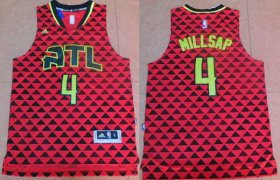 Wholesale Cheap Men\'s Atlanta Hawks #4 Paul Millsap Revolution 30 Swingman 2015-16 New Red Jersey