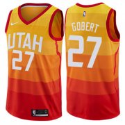 Wholesale Cheap Nike Utah Jazz #27 Rudy Gobert Orange NBA Swingman City Edition Jersey