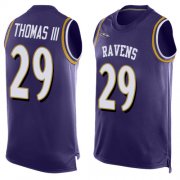 Wholesale Cheap Nike Ravens #29 Earl Thomas III Purple Team Color Men's Stitched NFL Limited Tank Top Jersey