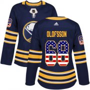 Wholesale Cheap Adidas Sabres #68 Victor Olofsson Navy Blue Home Authentic USA Flag Women's Stitched NHL Jersey
