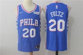 Wholesale Cheap Men\'s Philadelphia 76ers #20 Markelle Fultz New Royal Blue 2017-2018 Nike Swingman Stitched NBA Jersey