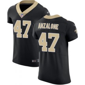 Wholesale Cheap Nike Saints #47 Alex Anzalone Black Team Color Men\'s Stitched NFL Vapor Untouchable Elite Jersey