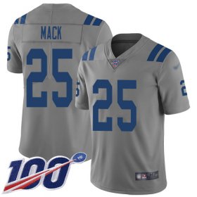 Wholesale Cheap Nike Colts #25 Marlon Mack Gray Men\'s Stitched NFL Limited Inverted Legend 100th Season Jersey