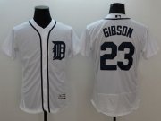 Wholesale Cheap Tigers #23 Kirk Gibson White Flexbase Authentic Collection Stitched MLB Jersey