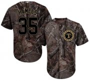 Wholesale Cheap Rangers #35 Cole Hamels Camo Realtree Collection Cool Base Stitched Youth MLB Jersey