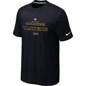 Wholesale Cheap Men\'s Nike Baltimore Ravens 2012 AFC Conference Champions Trophy Collection Long T-Shirt Black