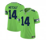 Wholesale Cheap Men's Seattle Seahawks #14 DK Metcalf 2023 F.U.S.E. Green Limited Football Stitched Jersey