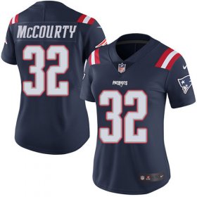 Wholesale Cheap Nike Patriots #32 Devin McCourty Navy Blue Women\'s Stitched NFL Limited Rush Jersey