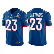 Wholesale Cheap Men's New Orleans Saints #23 Marshon Lattimore 2022 Royal Pro Bowl Stitched Jersey