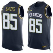 Wholesale Cheap Nike Chargers #85 Antonio Gates Navy Blue Team Color Men's Stitched NFL Limited Tank Top Jersey