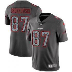 Wholesale Cheap Nike Patriots #87 Rob Gronkowski Gray Static Men\'s Stitched NFL Vapor Untouchable Limited Jersey