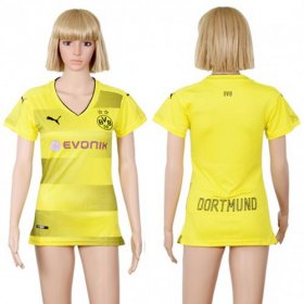 Wholesale Cheap Women\'s Dortmund Blank Home Soccer Club Jersey
