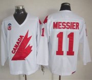Wholesale Cheap Olympic 1991 CA. #11 Mark Messier White CCM Throwback Stitched NHL Jersey