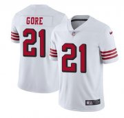 Wholesale Cheap Men's San Francisco 49ers #21 Frank Gore White Stitched Jersey