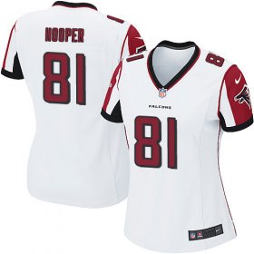 Wholesale Cheap Nike Falcons #81 Austin Hooper White Women\'s Stitched NFL Elite Jersey