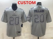 Wholesale Cheap Men's Dallas Cowboys Custom With Patch Gray Atmosphere Fashion Stitched Jersey