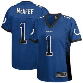 Wholesale Cheap Nike Colts #1 Pat McAfee Royal Blue Team Color Women\'s Stitched NFL Elite Drift Fashion Jersey