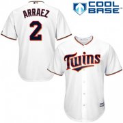 Wholesale Cheap Twins #2 Luis Arraez White Cool Base Stitched MLB Jersey