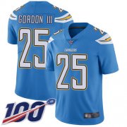 Wholesale Cheap Nike Chargers #25 Melvin Gordon III Electric Blue Alternate Men's Stitched NFL 100th Season Vapor Limited Jersey