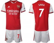 Wholesale Cheap Men 2021-2022 Club Arsenal home red 7 Soccer Jersey