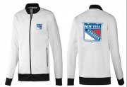 Wholesale Cheap NHL New York Rangers Zip Jackets White-1