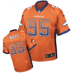 Wholesale Cheap Nike Broncos #95 Derek Wolfe Orange Team Color Men\'s Stitched NFL Elite Drift Fashion Jersey