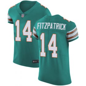 Wholesale Cheap Nike Dolphins #14 Ryan Fitzpatrick Aqua Green Alternate Men\'s Stitched NFL Vapor Untouchable Elite Jersey