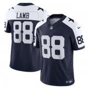 Wholesale Cheap Men's Dallas Cowboys #88 CeeDee Lamb Navy Thanksgiving 2023 F.U.S.E. Limited Stitched Football Jersey