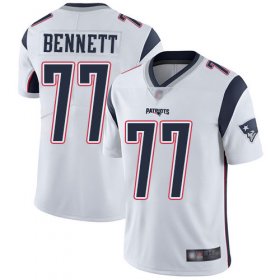Wholesale Cheap Nike Patriots #77 Michael Bennett White Men\'s Stitched NFL Vapor Untouchable Limited Jersey