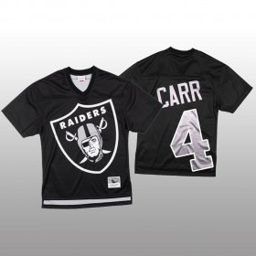 Wholesale Cheap NFL Las Vegas Raiders #4 Derek Carr Black Men\'s Mitchell & Nell Big Face Fashion Limited NFL Jersey