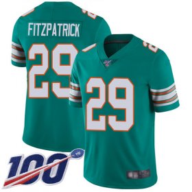 Wholesale Cheap Nike Dolphins #29 Minkah Fitzpatrick Aqua Green Alternate Men\'s Stitched NFL 100th Season Vapor Limited Jersey