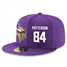 Wholesale Cheap Minnesota Vikings #84 Cordarrelle Patterson Snapback Cap NFL Player Purple with White Number Stitched Hat