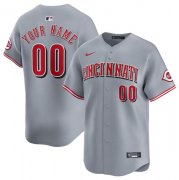 Cheap Men's Cincinnati Reds Active Player Custom Gray Away Limited Baseball Stitched Jersey